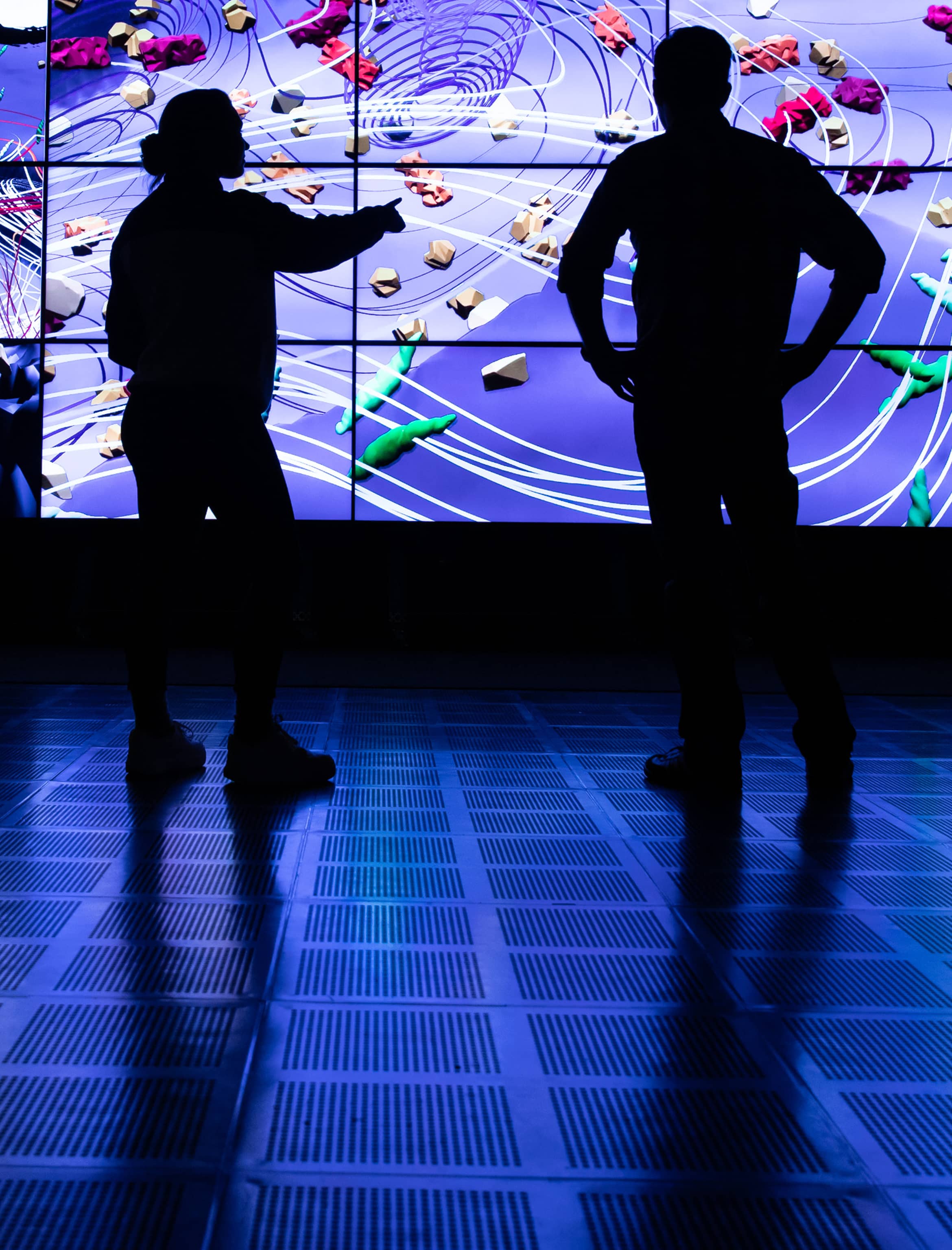 Researchers in the university's VisLab.