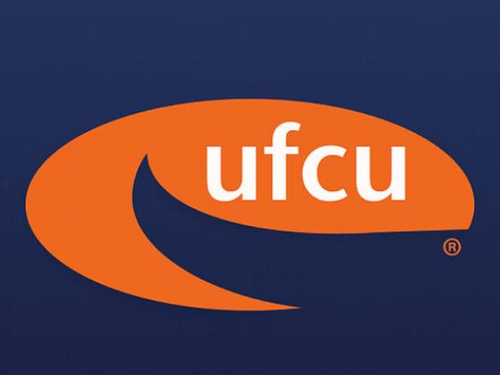 orange and blue logo for university federal credit union