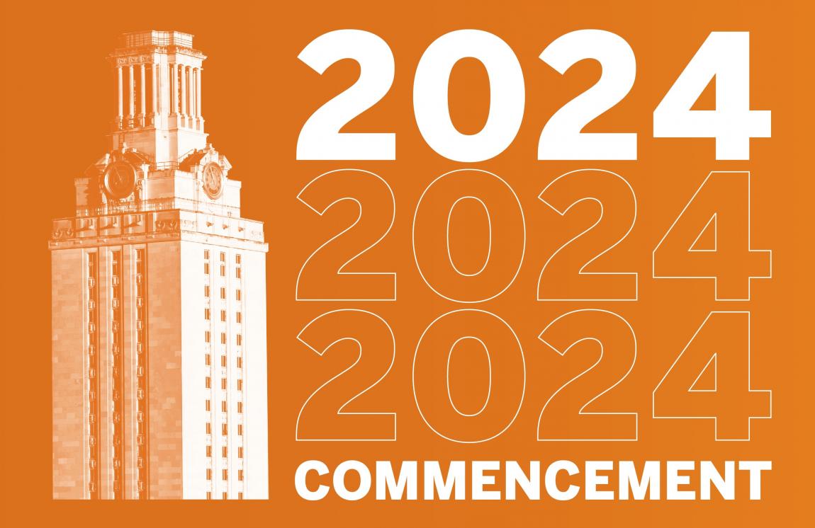 tower cutout image with 2024 commencement words to the right
