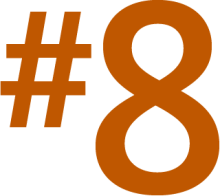 #8 in burnt orange