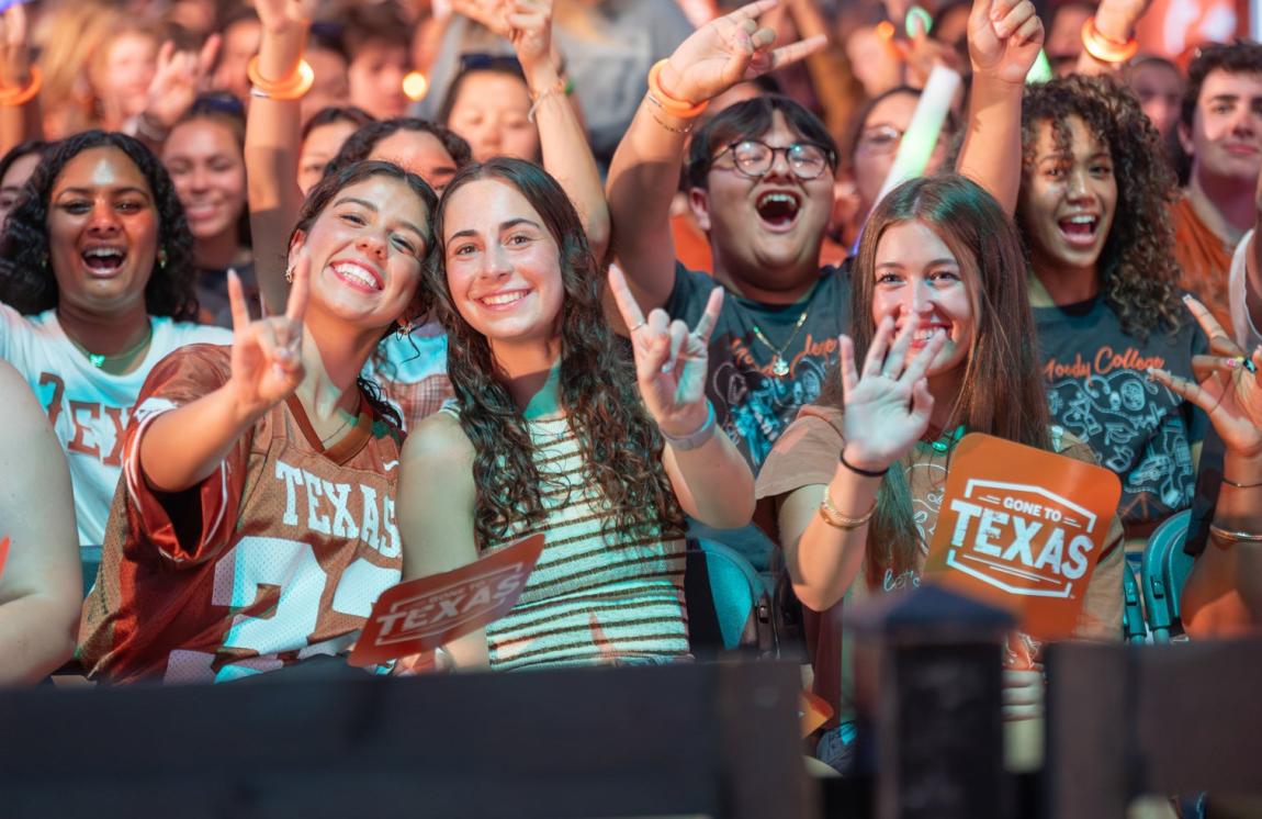 Students in the crowd at Gone to Texas 2025
