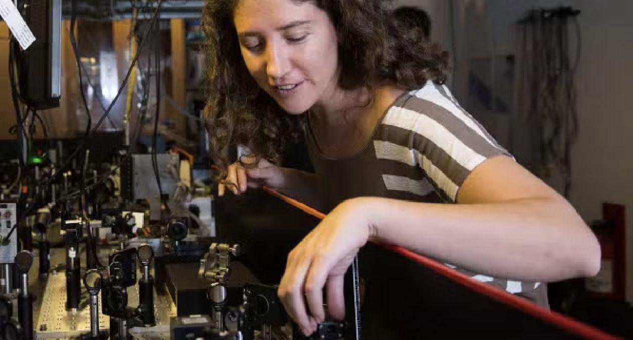 Graduate student working on physics research