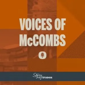 Voices of McCombs podcast logo