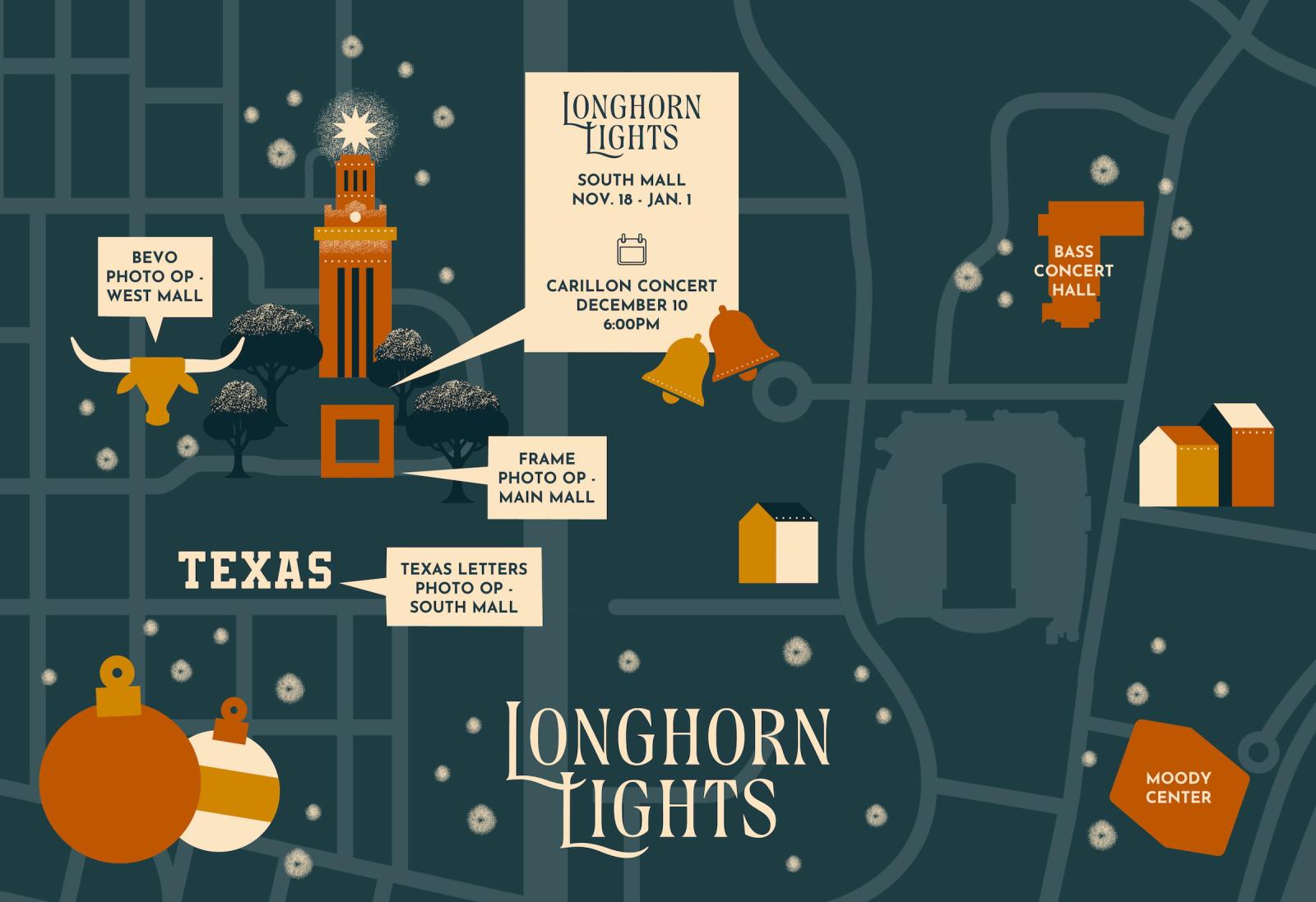 Longhorn Lights Map