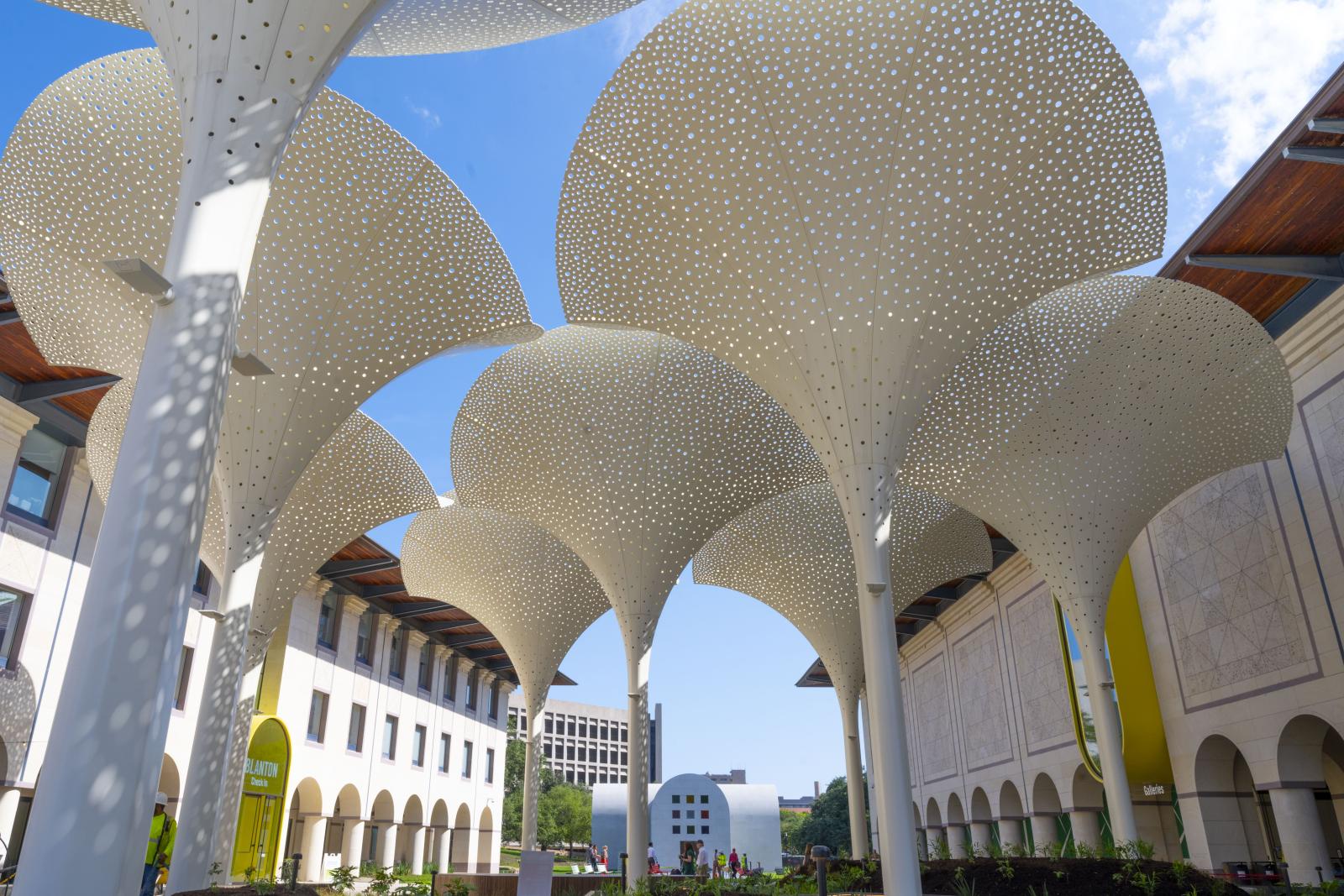 The grounds of the Blanton Museum of Art on the University of Texas at Austin campus.