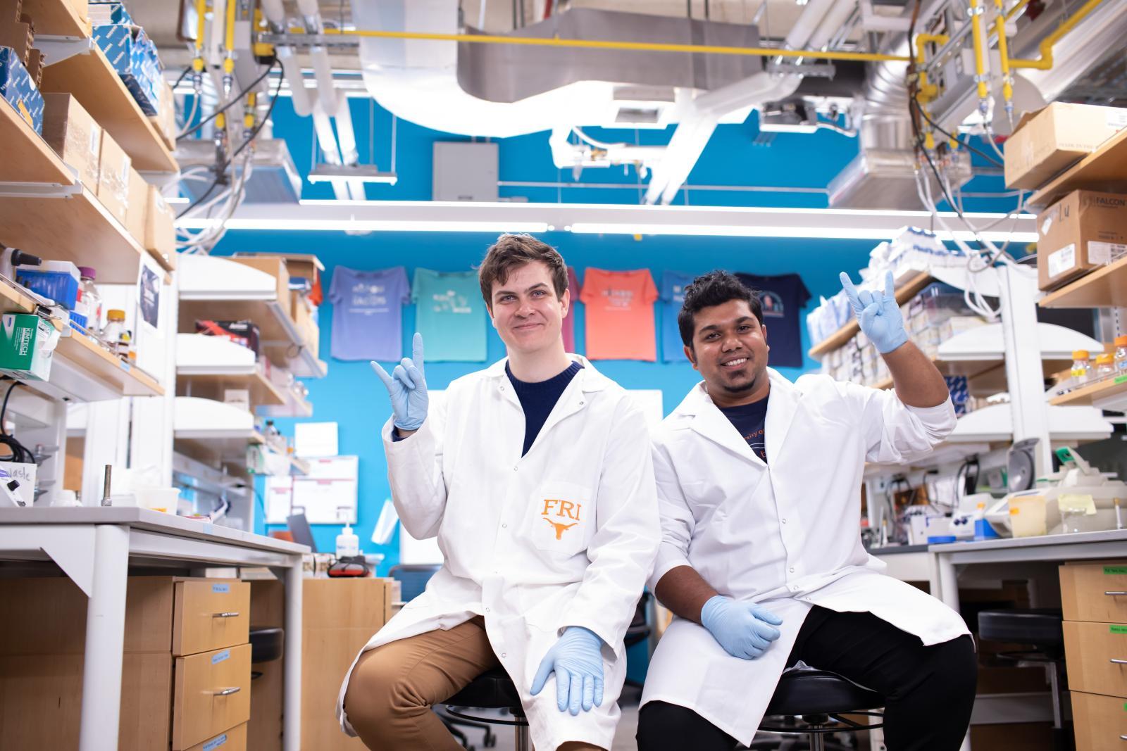 Two researchers in a lab