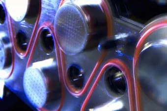 A close up image of an artificial lung.
