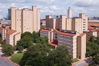 Estrior view of multiple UT residence halls