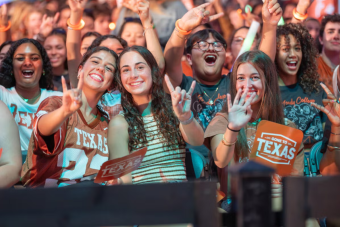 University of Texas at Austin students celebrate Gone to Texas.