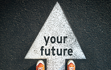 Text in an arrow pointing up reads "Your Future"